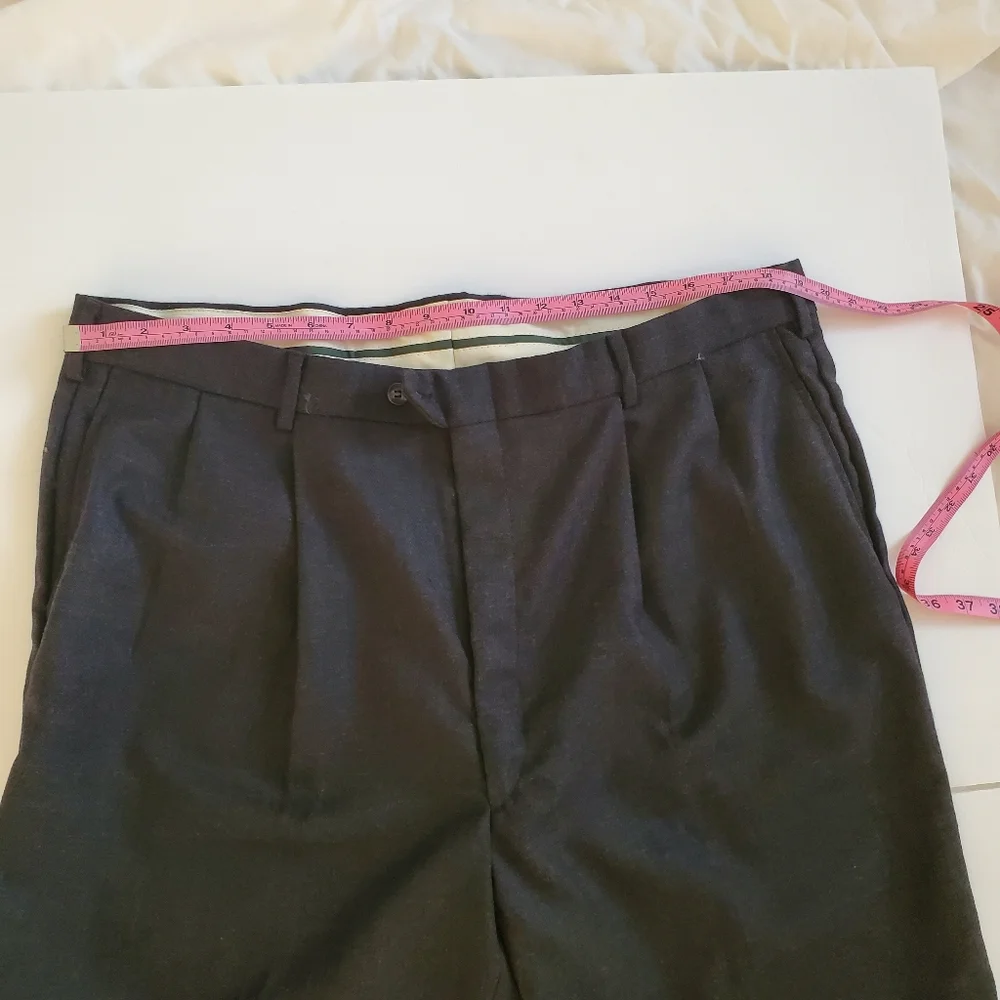 Bill Blass Menswear black/gray formal suit pants - Picture 7 of 14